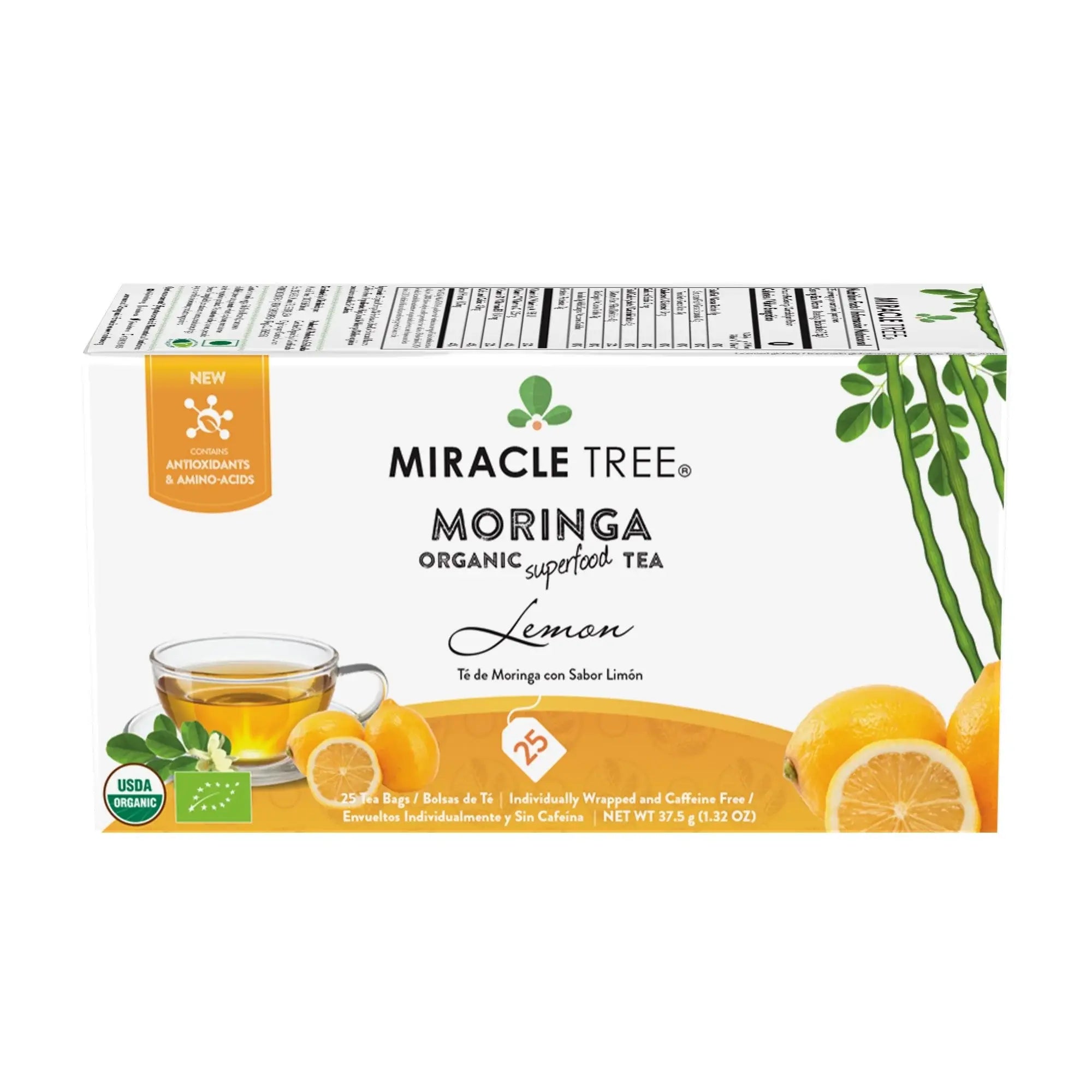 Lemon Moringa Tea - Organic Caffeine-Free Herbal Tea | Miracle Tree