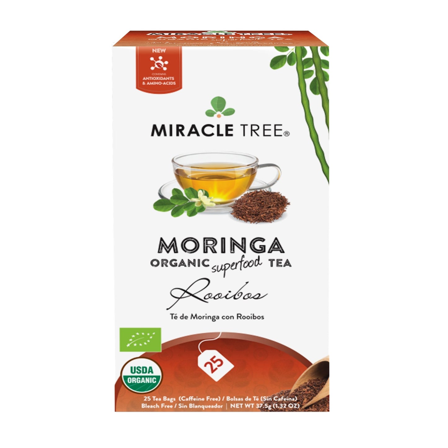 
                  
                    Organic Moringa Tea, Rooibos - Miracle Tree
                  
                